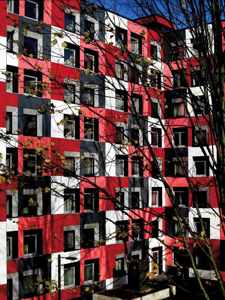 Farbe in der Architektur - Studentenwohnheim Essen, Friedrich Schmuck