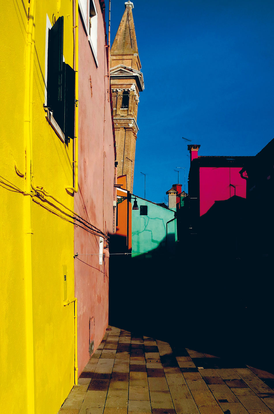 Farbige Häuserwände auf Burano